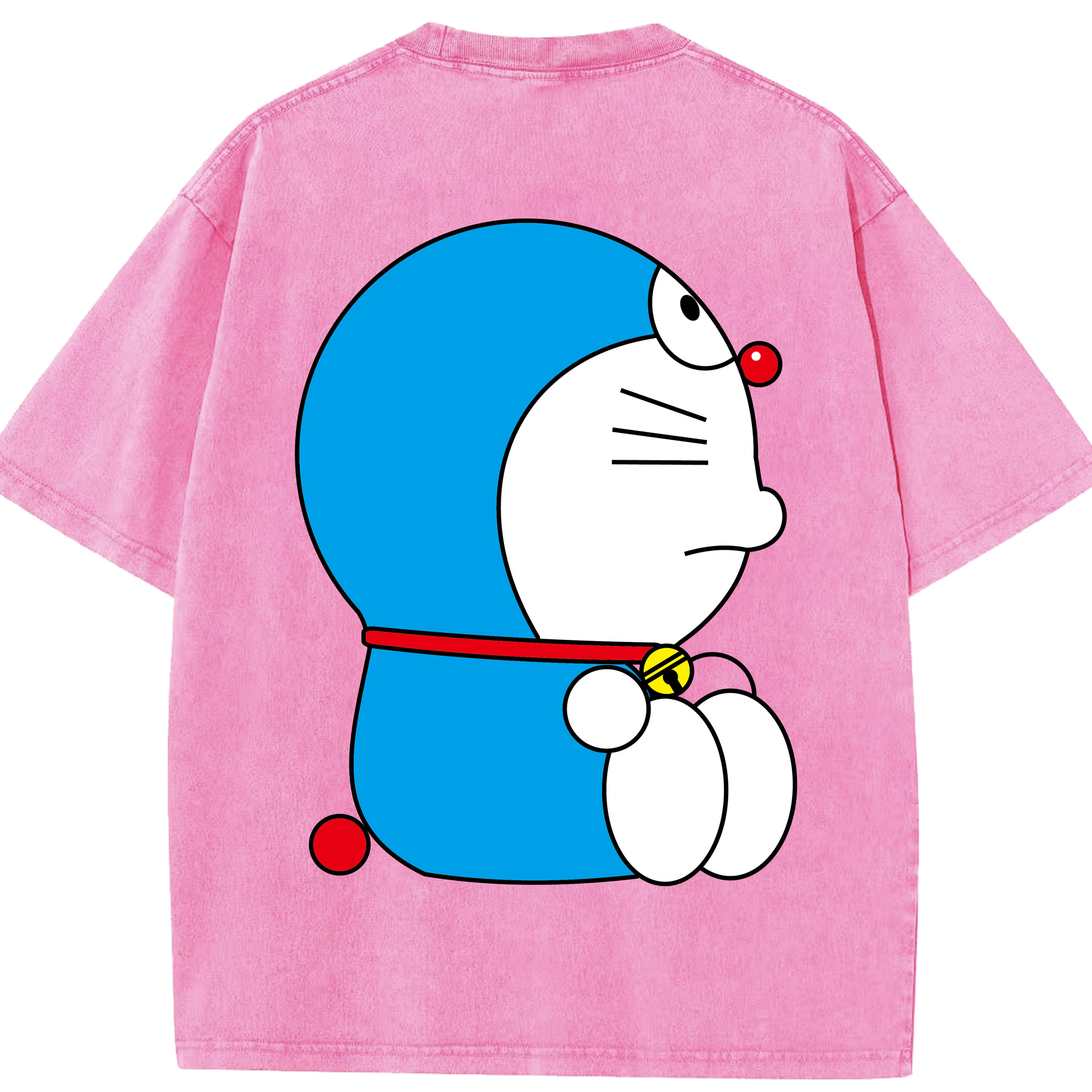 （画像用） ドラえもん Doraemon 綿100% ヴィンテージ風 半袖Tシャツ（背面プリント）